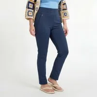 Aurela Damenmode Stretch-Hose Damen Leggings Schlupfhose mit Komfort Bund High Waist mit breitem Gummibund