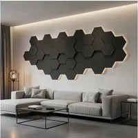 HOME DELUXE Akustikplatte Hexagon selbstklebend SILENT, (10-St)