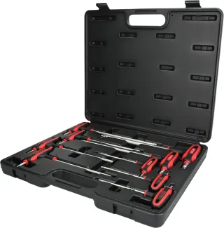 KS Tools T-Griff-Schlüssel-Satz, Torx mit Bohrung,9-tlgTB10-TB50 - 151.8160