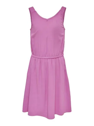 KIDS ONLY - KOGSCARLETT-KARMEN S/L SHORT DRESS PTM super pink - Gr. - 152