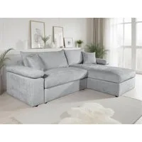 OTTO home Ecksofa Cosy L-Form, B: 234 cm, Sitzaufbau im Sandwich-Federkern, 2 Zierkissen, Mega-Sofa, Cord oder Struktur weich, Kaltschaumauflage