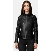 Tazzio Lederjacke F521 moderne & zeitlose Damen Jacke im Biker Look