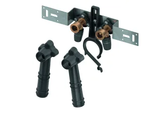 Tece logo-Push Montageeinheit mit Wands. 80 mm,Dim.16xRp1/2"Rotguss/Si-Bronze, 8723101 8723101