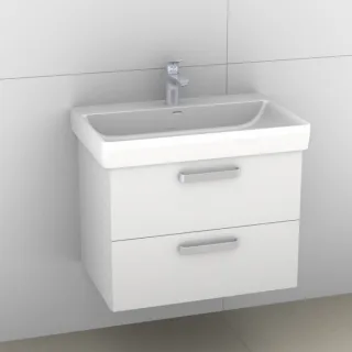 Artiqua 415 Waschtischunterschrank für Pro S 810967 Weiß Glanz, 415-WU2L-L56-7050-68 415-WU2L-L56-7050-68
