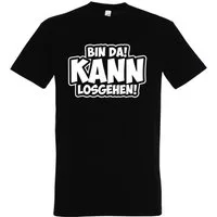 Youth Designz T-Shirt BIN DA! Kann Los Gehen! Herren Shirt mit Motivation Spruch