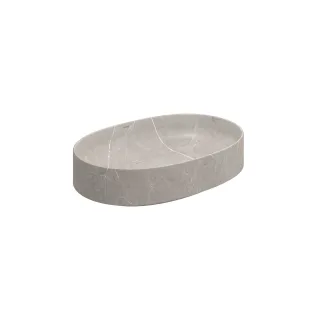 KLUDI-RESA O Waschtisch 60 x 40 H14 cm Oval Marble Pietra Grey matt 58CW20S5