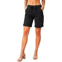 MELLY & CO Bermudas Baumwoll-Damen-Shorts im 5-Pocket-Style mit Tunnelzug & Stretch-Anteil Elastikbund mit Tunnelzug