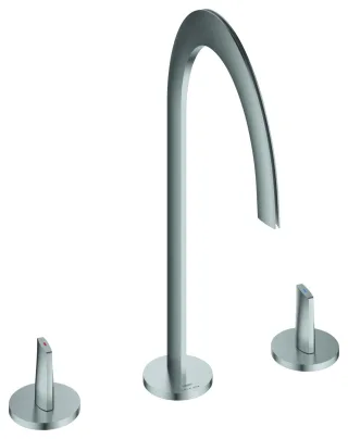GROHE 3-Loch-Waschtischbatterie, Atrio Icon 3D 20664 edelstahl, 20664SD0 20664SD0