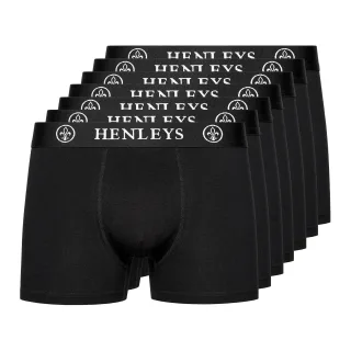 Henleys - "McBlacken" Boxershorts für Herren(7er-Pack) (Schwarz)