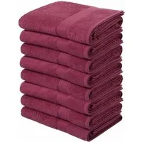 OTTO home Handtücher Juna, als Set und Serie erhältlich, 8 Handtücher, 50x100cm, Walkfrottier (8-St), 8-tlg. Handtuch-Set, 100% Baumwolle, mit Bordüre, Uni-Farben, weich