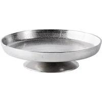 MichaelNoll Dekoschale Schale Dekoration Silber Moderne Dekoschale Metall Tischdeko 40 cm