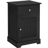 Yaheetech Nachttisch Nachtschrank 40 × 35 × 60 cm (1-St), mit 1 Schublade und 2 Fächern, Einlegeboden höhenverstellbar