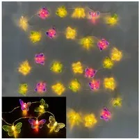 Online-Fuchs LED-Lichterkette mit 30 Schmetterlingen und Timer - für innen und außen - Outdoor, Batteriebetrieben - Deko für Garten, Balkon, Terrasse