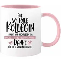 Camolo Tasse Keramik mit Spruch zum Abschied einer Kollegin, Keramik