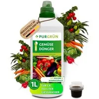 Purgrün Gemüsedünger Bio Gemüsedünger, NPK 3+2+6, Kalium, 1 Liter, Flüssigdünger, 1-St., 1 Liter