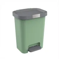 Engelland Mülleimer Abfalleimer mit Deckel und Pedal, 25 L, Treteimer, Soft-Close, verschließbarer Deckel, rutschfeste Füße