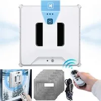 MOPUEA Fensterputzroboter Fensterputzroboter Mit Fernbedienung Und Dual Wasserspray, (Fensterreinigungsroboter Set, Roboter Mit Zubehör Für Glasreinigung) Dual Wasserspray 24V Sicherheit Automatikmodi Fernbedienung