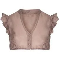 KRÜGER COLLECTION Dirndlbluse Dirndlbluse Leda Flügelarm schilf