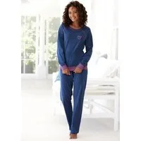Vivance Dreams by Lascana Pyjama (Set, 2 tlg) mit dekorativen Flatlock-Nähten in Neonfarben
