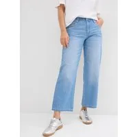 bonprix Straight-Jeans gerader Schnitt, Mid Waist, Cropped-Länge, Regular Fit