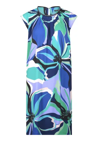 Betty Barclay - Jerseykleid Blau/Grün - Gr. - 40