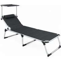 BruKa Gartenliege MAUI Sonnenliege Sonnendach Liegestuhl Relaxliege Strandliege Liege