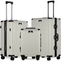 HOMELUX Trolleyset Trolley Größe M, L, XL Reisekoffer Alu-Rahmen ABS & TSA Schloss, (set, 3), Rollkoffer Trolley Hartschalen koffer Set