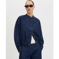 someday Jeansblazer Narma aus Denim im Blousonstil Mit verdeckter Leiste und voluminösen Ärmeln
