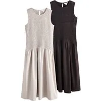 The Set Maxikleid The Set ärmellose, gesmokte Maxikleider, 2er-Pack (2-tlg)