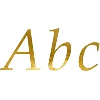 partydeco Sticker, Buchstaben Aufkleber 5 Bögen - 143 Buchstaben 25 Zeichen Sticker Gold