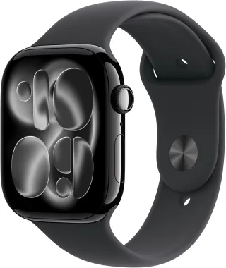 Apple Watch Series 11 [GPS inkl. Sportarmband M/L schwarz] 46mm Aluminiumgehäuse diamantschwarz