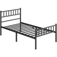 Yaheetech Bettgestell Metallbett, Einzelbettgestell/Doppelbettgestell, in 4 Größen verfügbar