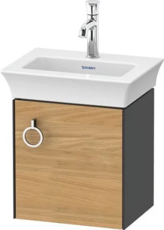 Duravit White Tulip Waschtischunterbau wandhängend Natur Eiche & Graphit Hochglanz & Matt 384x298x41 WT4250RH5H1