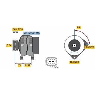Bosch Lichtmaschine 120A Opel Astra Corsa Zafira 0986080100
