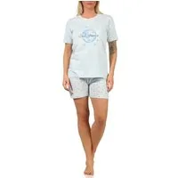 RELAX by Normann Pyjama Damen Shorty Pyjama, kurzarm Schlafanzug in verspieltem Design