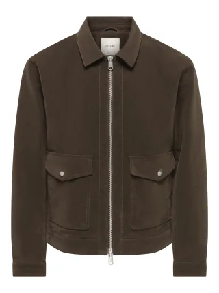 ONLY&SONS - ONSSINCLAIR FAUX SUEDE JACKET OTW Coffee Bean - Gr. - L