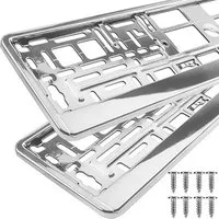 XTROBB Kennzeichenhalter Kennzeichenrahmen 2x UNIVERSAL passt auf alle europäischen Schildern, (2-St)