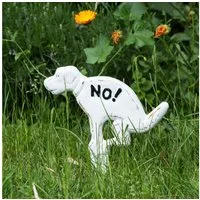Moritz Hinweisschild NO! kein Hundeklo groß, (Einzeln), Steckschild Verboten Schild Warnschild Hinweis