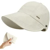 nsihing Sonnenhut Damen-Sonnenhut mit UV-Schutz, faltbarer Sonnenhut mit breiter Krempe geeignet zum Wandern, Angeln, Joggen, Reisen usw