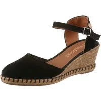 VERBENAS Slingpumps Keilsandalette, Sommerschuh, Urlaubsschuh mit Bastbesatz