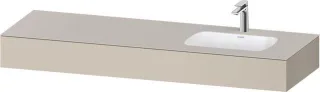 Duravit Qatego Einbauwaschtisch mit Konsole Taupe Supermatt 1600x550x170 mm - QA4694083830000 QA4694083830000