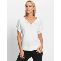 heine Sweater Sweatshirt Kurzarm Jacquard, Struktur