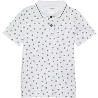 s.Oliver Junior Poloshirt mit Fußball-Allover-Print