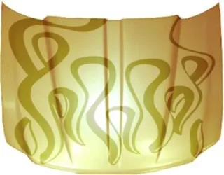 Autoaufkleber für die Motorhaube "Flammenautoaufkleber"
