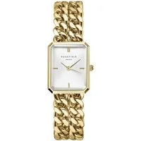 ROSEFIELD Quarzuhr SWGSG-O76, Damen-Armbanduhr Studio Double Chain Goldfarben