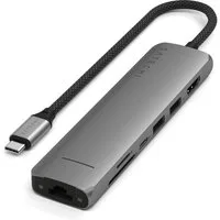 Satechi USB-C 7-in-1 Slim Multi Port Adapter Ethernet Netzwerk-Switch