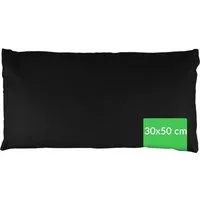 Kisska Kissenbezug LUNA Kissenüberzug Sofakissenbezug Kopfkissenbezug, (1 Stück), Atmungsaktiv, aus Baumwolle 50x30 Schwarz