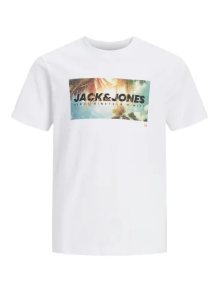JACK&JONES - JJINDIANA TEE SS CREW NECK JNR Bright White - Gr. - 164