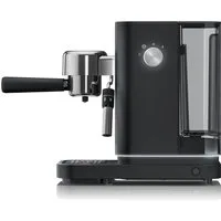 WMF Espressomaschine Lumero Deep Black, kompakt, dezente LED-Beleuchtung, 15 bar, 1350 Watt, Milchschaumdüse