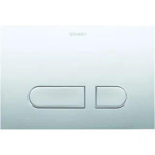 Duravit DuraSystem Betätigungsplatte WD5001021000 21,7 x 14,65 cm, Kunststoff chrom hochglanz, für WC